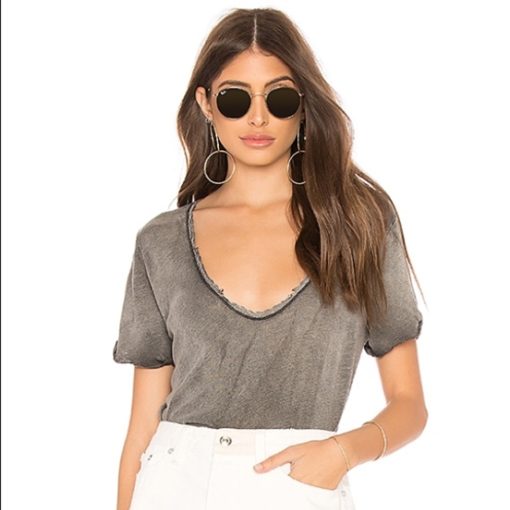 NEW Free People We The Free Linen Blend T-Shirt Size Small